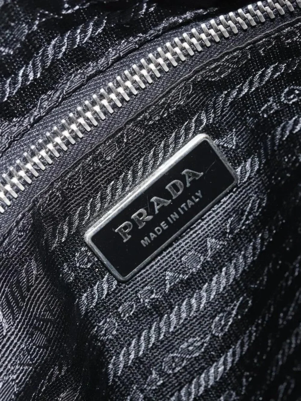 PRADA Shoulder Bag Nylon Leather Black Silver Auth 169453 - Picture 10 of 16